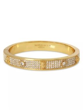 Kurt Geiger Gold Crystal Pave Bangle
